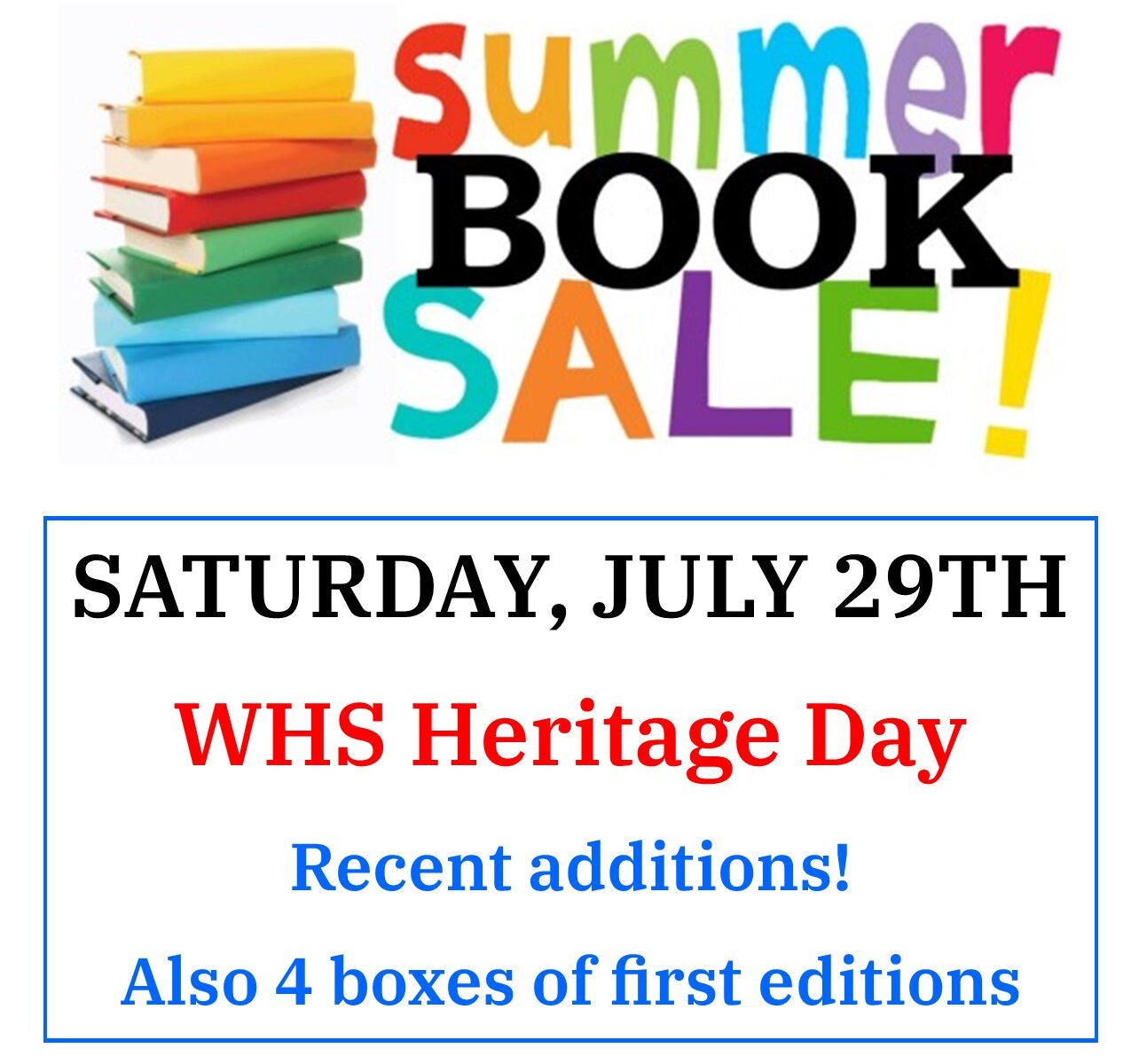 Heritage Day book sale