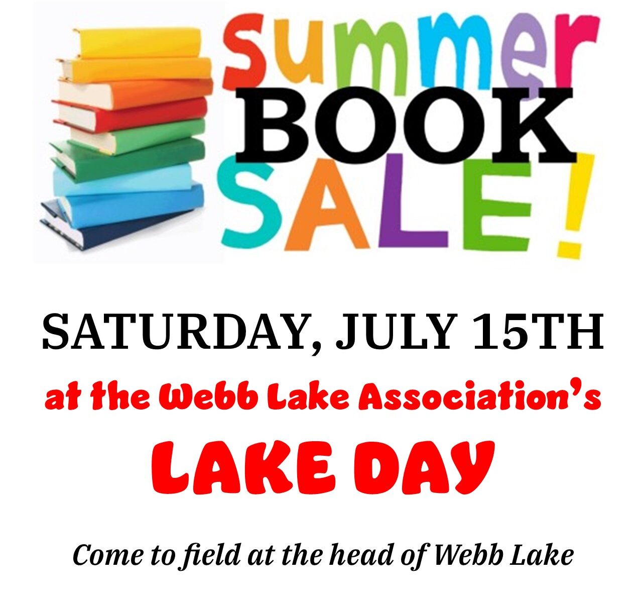 Lake Day Summer Book Sale
