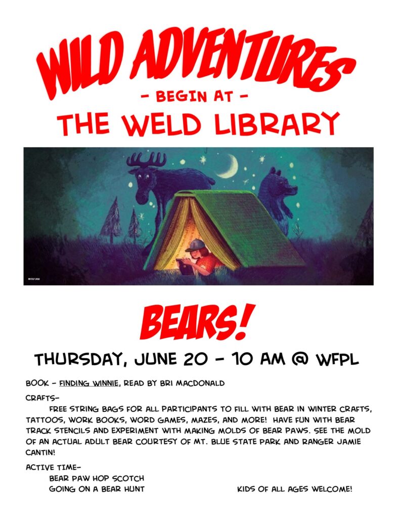 Weld Public Library Bear Program 2024
