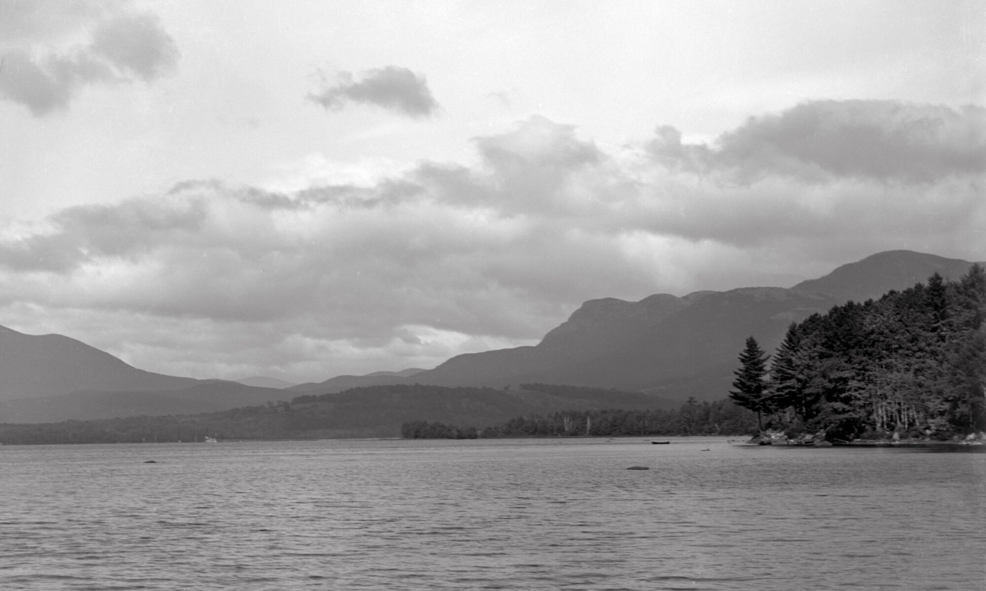 Vintage Webb Lake from Glass Plate