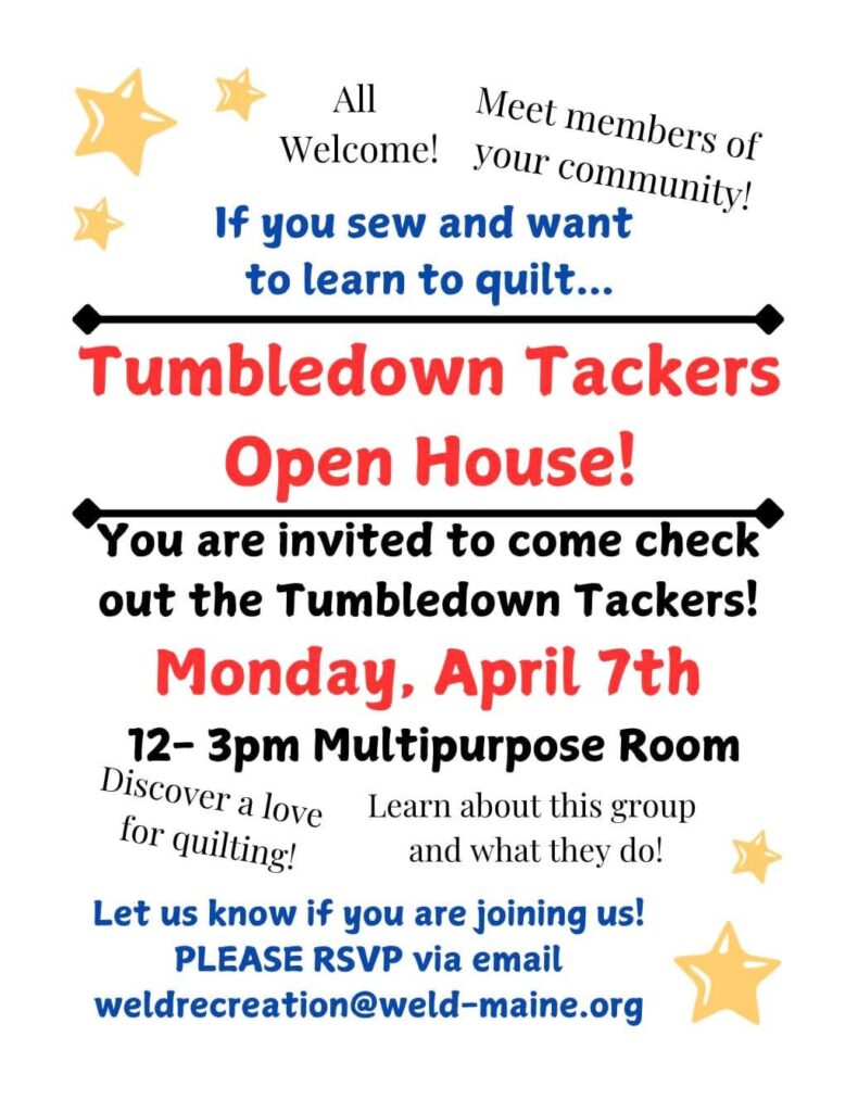 Tumbledown Tackers Open House