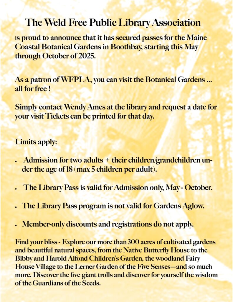 Botanical Gardens info sheet